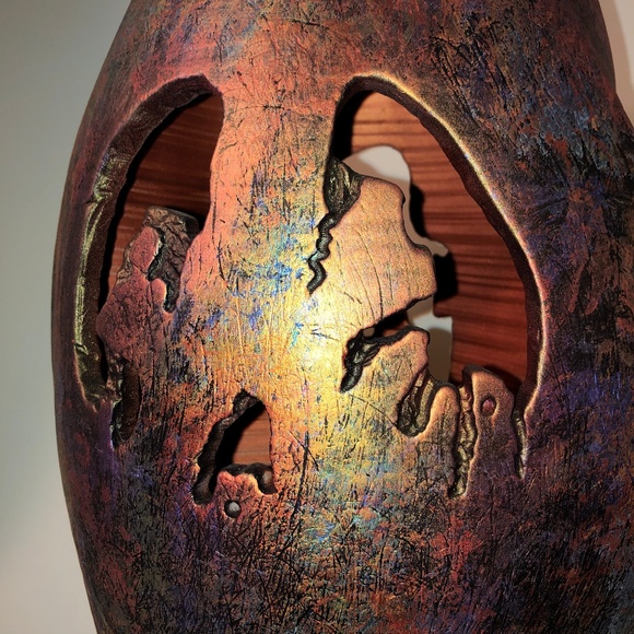 OOAK Original Tom Krueger Art Raku Pottery - Picture 5 of 8